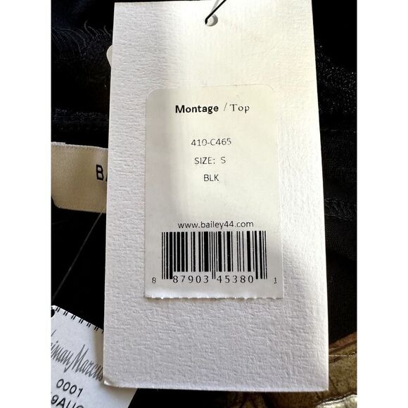 BAILEY/44 Women's Montage Lace Overlay Cold-Shoulder Top Black Size Small - NWT - Picture 8 of 11